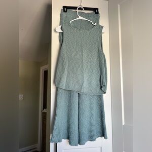 Free People Set Cotton Sweater Set Blue Set Matching Set XS